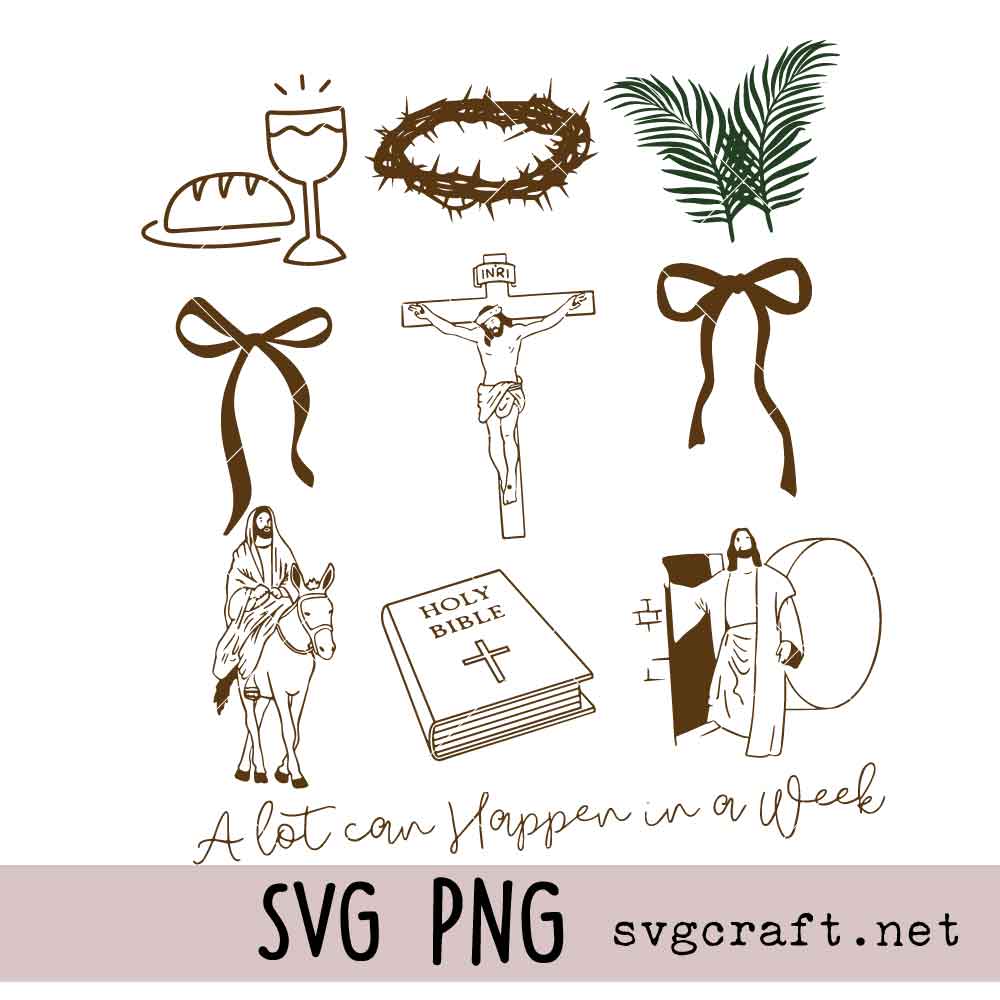 A Lot Can Happen in a week SVG PNG BUNDLE A Lot Can Happen in a week SVG PNG BUNDLE, Easter Svg Png, Jesus Svg Png, Resurrection Svg Png
