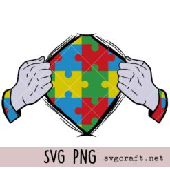 Autism Tear Away T-Shirt Svg Png, Hands Rip Ripping Open Shirt Svg Png, Ripped Tee Svg Png