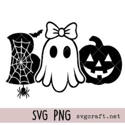 Boo Svg Png, Spooky Halloween Svg Png, Cute Ghost Svg Png, Pumpkin Season Svg Png