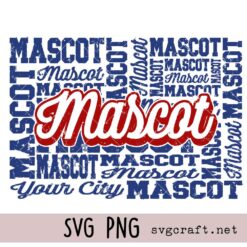 Custom Mascot Word Art Script Design Svg Png, Custom Sports Mascot Digital File Svg Png