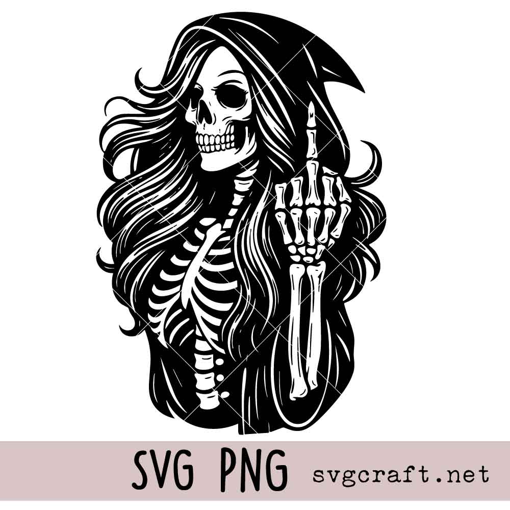 Devil Woman Skeleton SVG PNG Devil Woman Skeleton Svg Png, Middle Finger Svg, Halloween Svg Png