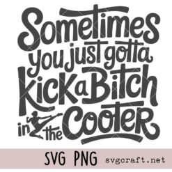 Sometimes You Just Gotta Kick A Bitch In The Cooter Svg Png, Funny Adult Humor Svg Png