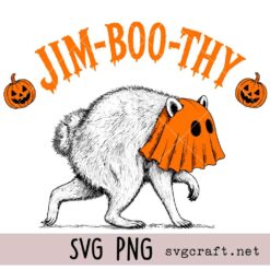 Halloween Jimothy Raccoon Jim-Boo-Thy Svg Png, Trash Panda Ghost Meme Halloween Svg Png, Spooky Season Svg Png