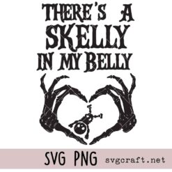 Halloween Pregnancy Announcement Svg Png, Skelly Baby Bump Design Svg Png