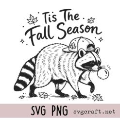 Jimothy Raccoon Autumn Svg Png, Ts The Fall Season Svg Png, Woodland Animal Fall Svg Png