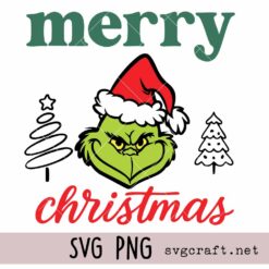 Merry Christmas Grinch SVG PNG, Merry Grinchmas clipart, Christmas PNG