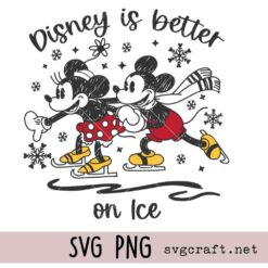 Mickey and Minnie On Ice svg png, Disney Mickey Mouse SVG PNG