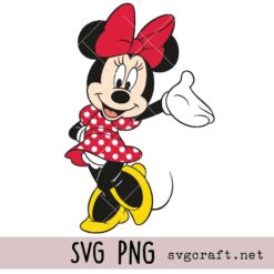 Minnie Mouse Red Dress SVG PNG, Red Dress & Bow Svg Png