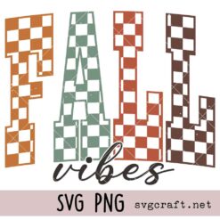 Retro Checkered Fall Vibes Svg Png, Thanksgiving Svg Png