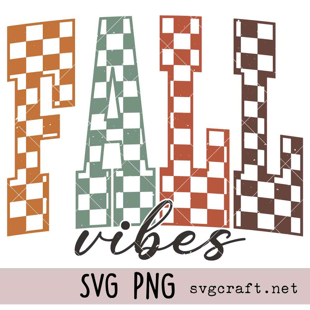 Retro Checkered Fall Vibes SVG PNG Retro Checkered Fall Vibes Svg Png, Thanksgiving Svg Png