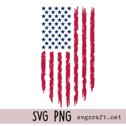 Vertical distressed American flag SVG PNG, Patriotic svg files, 4th of July flag svg png