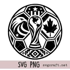 World Cup 2026 Logo Svg Png, USA Mexico Canada Svg Png, Football Tournament Svg Png