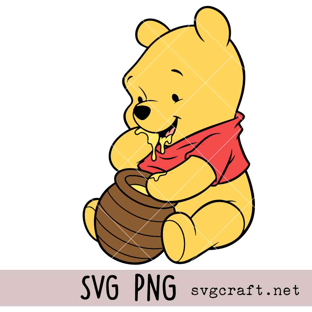 Baby Winnie the Pooh SVG PNG Baby Winnie the Pooh Svg Png, Piglet Svg Png, Tigger and baby Pooh Svg Png