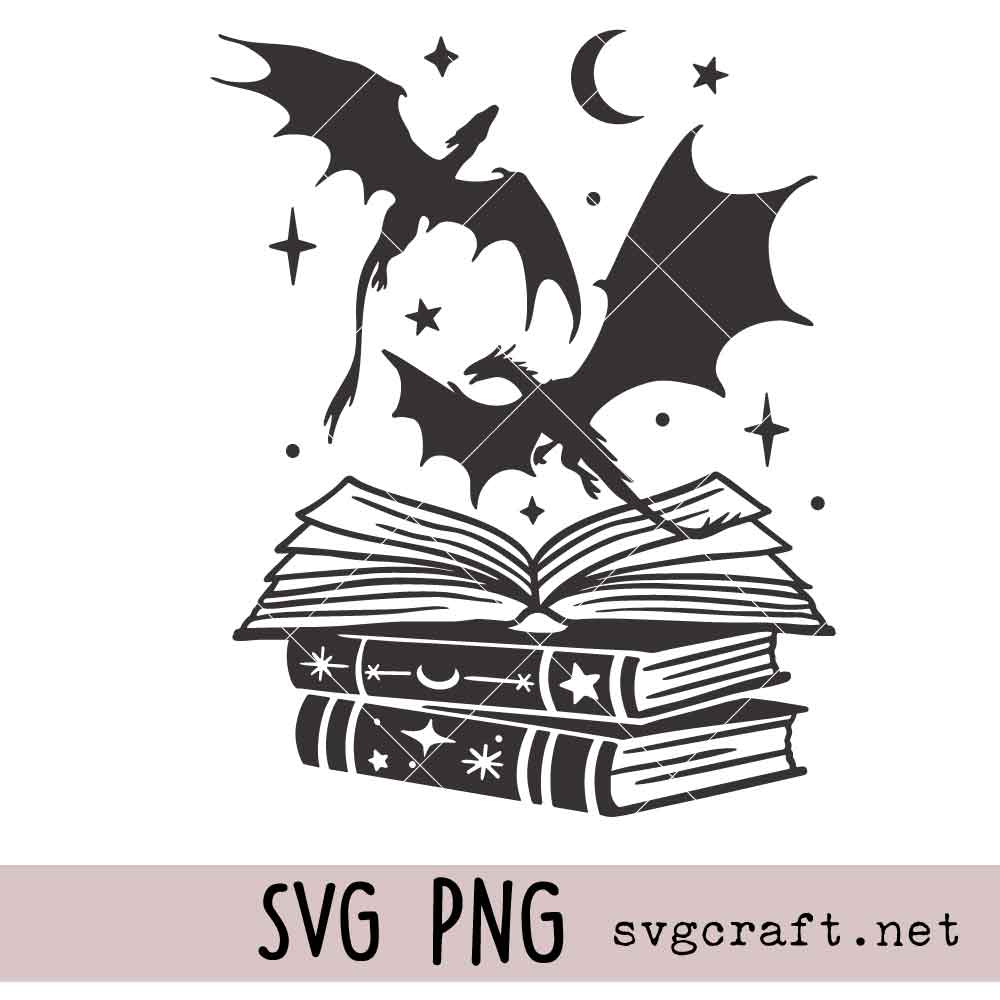 Dragon Book Svg Png Dragon Book Svg Png, Fantasy Dragon Svg Png, Book Lover Svg Png, Fantasy Book Svg Png