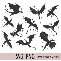 Dragon Bundle Svg Png, Fantasy Dragon Svg Png, Medieval Svg Png, Flying Dragon Svg Png