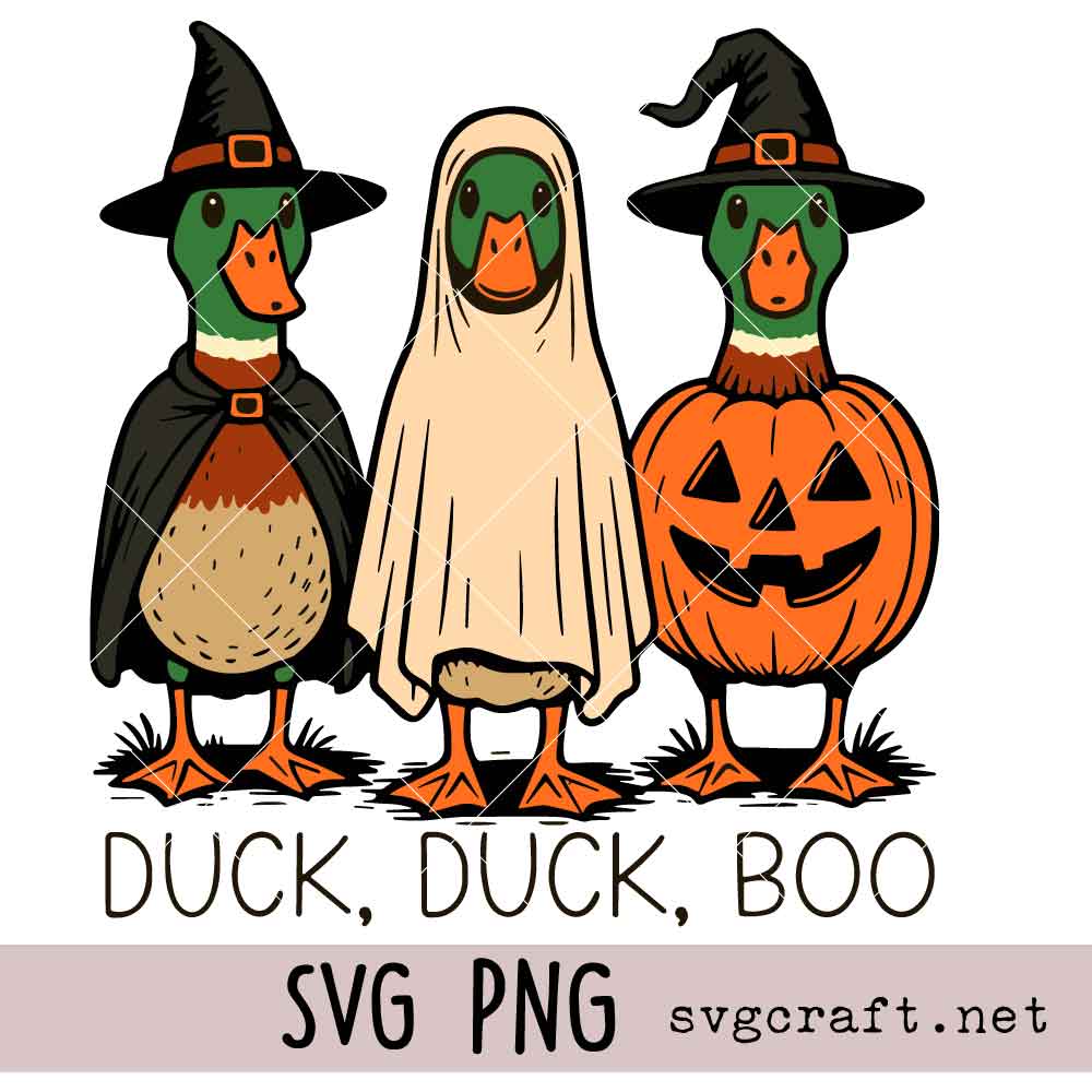 Duck Duck Boo Svg Png Duck Duck Boo Svg Png, Funny Goose Halloween Design Svg Png, Silly Duck Ghost Witch Svg Png