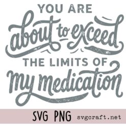 Funny Medication Svg Png, Sarcastic Quote Svg Png, Mental Health Humor Design Svg Png