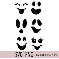 Ghost Face Bundle Svg Png, Fun Halloween Digital Print Design Svg Png