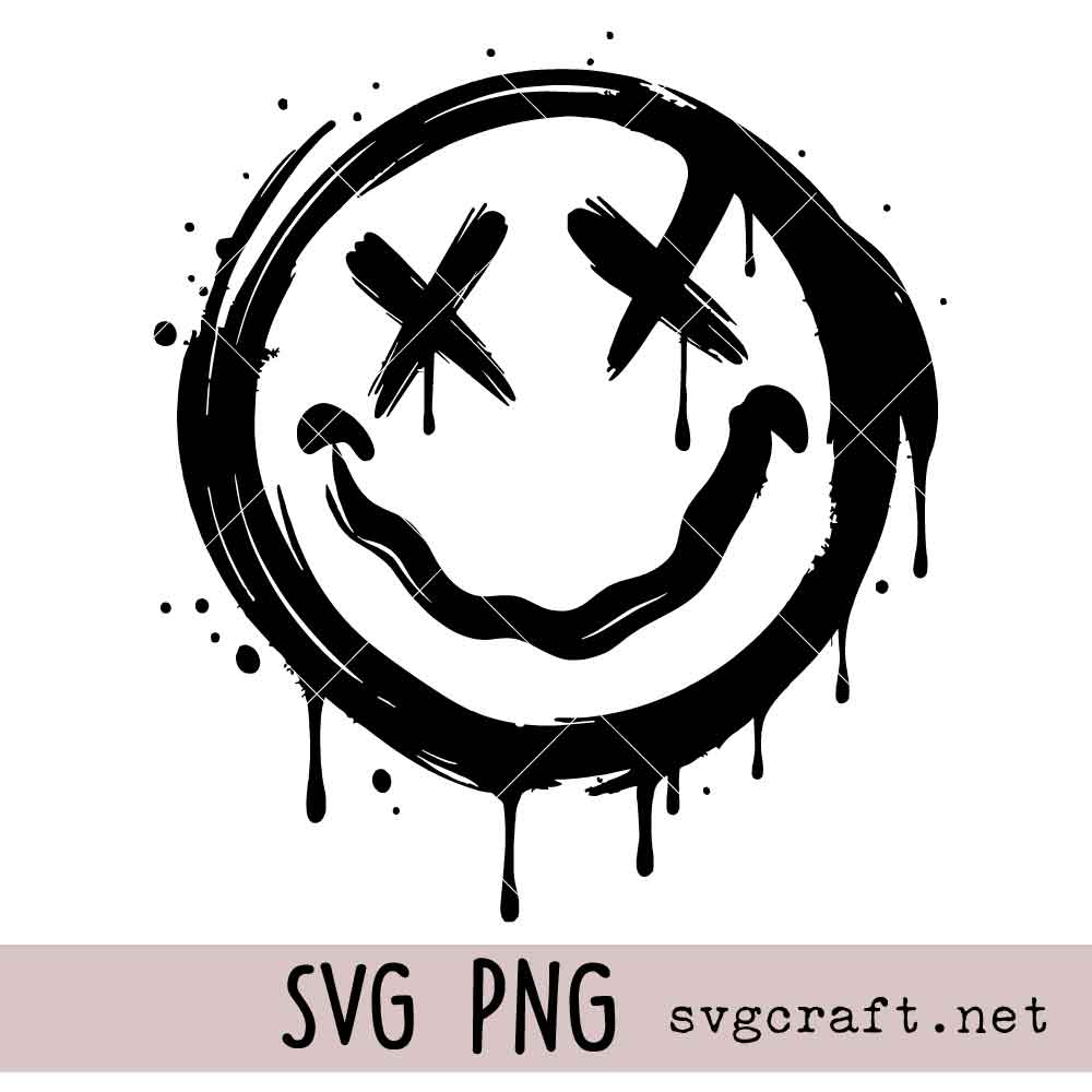 Grunge Smile Svg Png Grunge Smile Svg Png, Dripping Face Svg Png, Graffiti Svg Png