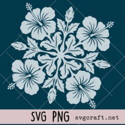 Hibiscus (2) Quilt Block Svg Png, Hawaiian Flower Art Design Svg Png