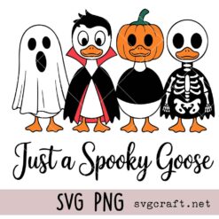 Just a Spooky Goose Svg Png, Funny Halloween Goose Svg Png, Goose in Halloween Costumes Svg Png