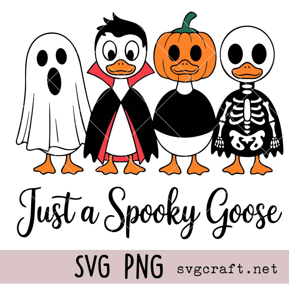 Just a Spooky Goose SVG PNG Just a Spooky Goose Svg Png, Funny Halloween Goose Svg Png, Goose in Halloween Costumes Svg Png