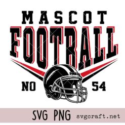Mascot Football Svg Png, Football Team Template Svg Png, Football Mom Svg Png