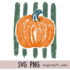 Pumpkin Crayon Svg Png, Cute Fall Pumpkin Svg Png, Rustic Pumpkin Art Svg Png
