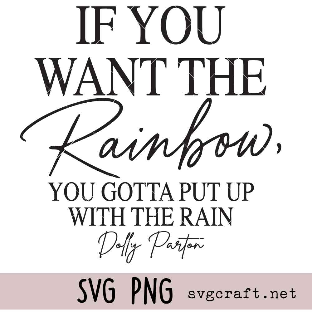 Rainbow Dolly Parton Quote SVG PNG Rainbow Dolly Parton Quote Svg Png, Dolly Parton Svg Png, Country Music Svg Png
