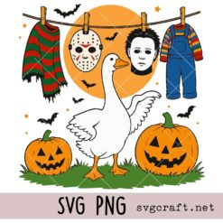 Spooky Goose Svg Png, Halloween Goose Svg Png, Funny Skeleton Goose Svg Png