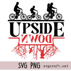 Upside Down 80's Horror Svg Png, Kids Bicycle Design Svg Png, Horror Sci-Fi Style Svg Png